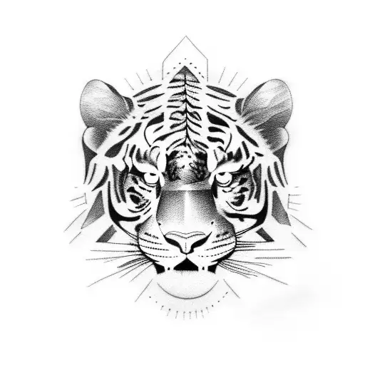 black panter and black tiger tattoo design idea