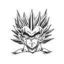 VEGETA tattoo design idea