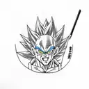 VEGETA tattoo design idea