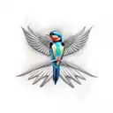 Swallow Bird tattoo design idea