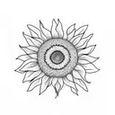 Sunflower tattoo design idea