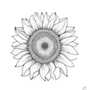 Sunflower tattoo design idea