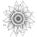 Sunflower tattoo design idea