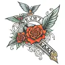 747 written tattoo design idea