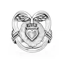 claddagh ring tattoo design idea