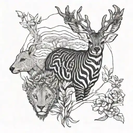 Incorporate the names Brody, Bailey, and Demi into a tattoo design inspired by the natural beauty of South Africa and New Zealand tattoo design idea