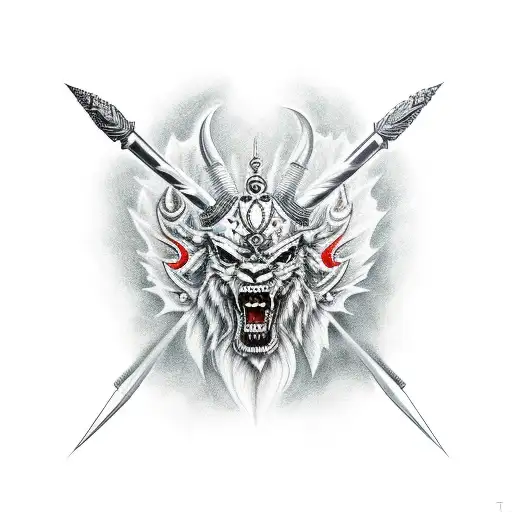 Gladiador, espadas ,fuego, reyes tattoo design idea