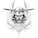 Gladiador, espadas ,fuego, reyes tattoo design idea