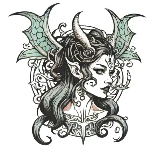 succubus  tattoo design idea