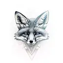 Fox sideways tattoo design idea