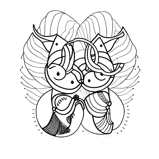 best friends; opposites; matching tattoo design idea