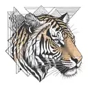 tiger and eiderha stripes tattoo design idea