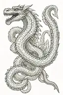 Skyrim dragon and snake tattoo design idea