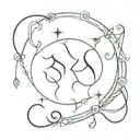 gemini, leo, pisces combined tattoo design tattoo design idea
