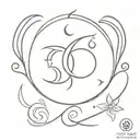 gemini, leo, pisces combined tattoo design tattoo design idea