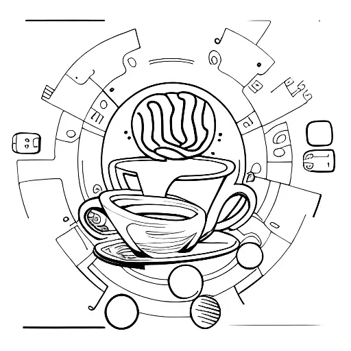 Coffee beans forming a video game controller tattoo design idea