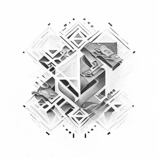 numbers 1993 square shaped tattoo design idea