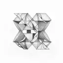 numbers 1993 square shaped tattoo design idea