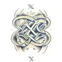 96 in Roman numerals  tattoo design idea