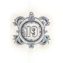 96 in Roman numerals  tattoo design idea