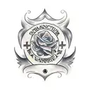 96 in Roman numerals  tattoo design idea