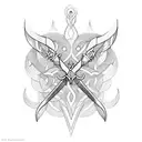 3 swords tattoo design idea