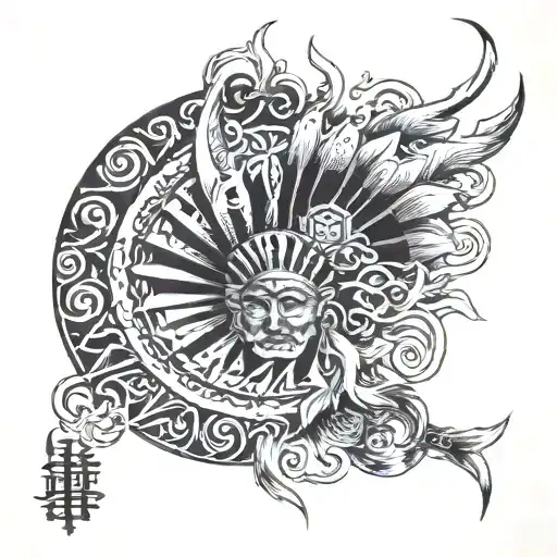 Indian Tribal Peace Loud tattoo design idea