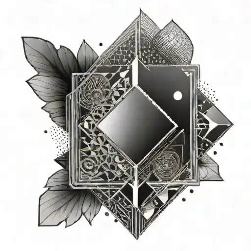 Art deco geometric design inspired tattoo design idea