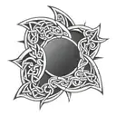 art deco celtic knot tattoo design idea