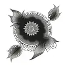 Art deco tattoo design idea