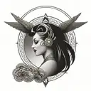 Art deco tattoo design idea