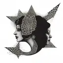 Art deco tattoo design idea