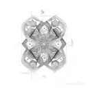 Borjgali design with intricate geometric patterns, symbolizing unity, eternity, and the interconnectedness of all things tattoo design idea