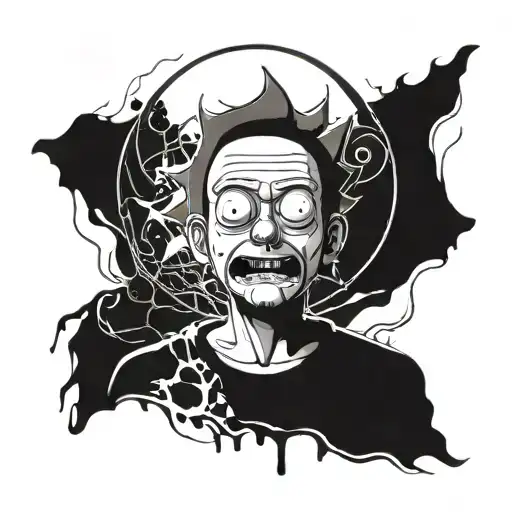 Evil Morty from Rick and Morty tattoo design idea