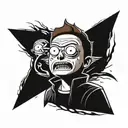 Evil Morty from Rick and Morty tattoo design idea