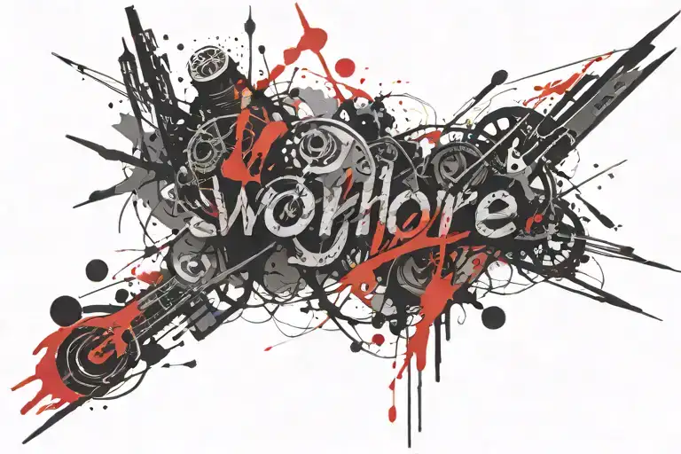 create a tattoo with the words on full whore tattoo design idea