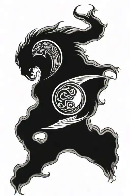 tribute tattoo for dirt racing legend Scott Bloomquist. yin yang tattoo design idea