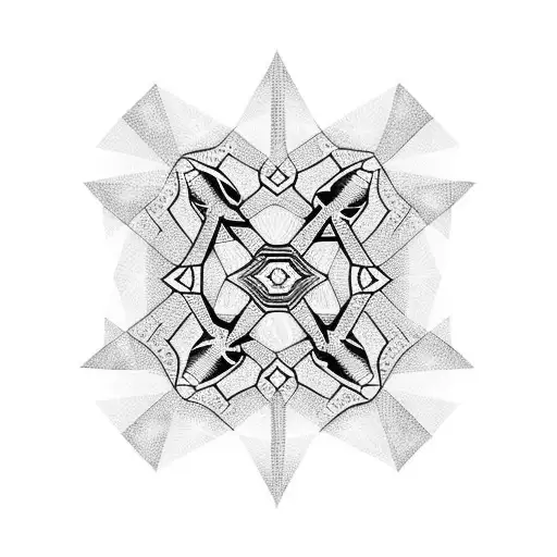 symmetrical pattern on the lower back tattoo design idea
