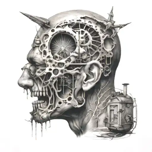 being trap in you own mind tattoo design idea