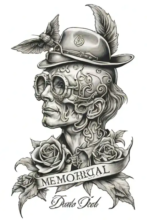memorial, dad, hvac tattoo design idea