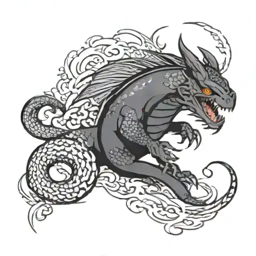 train your dragon tattoo design idea