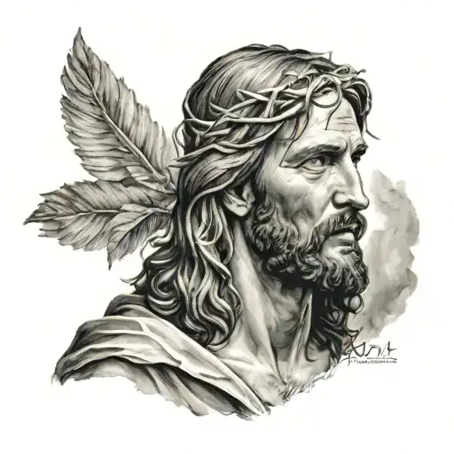 jesus cry tattoo design idea