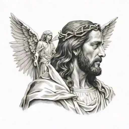 jesus cry tattoo design idea