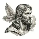 jesus cry tattoo design idea