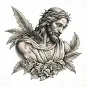 jesus cry tattoo design idea