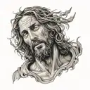 jesus cry tattoo design idea