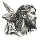 jesus cry tattoo design idea