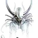 alien xenomorph tattoo design idea