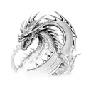 9 head dragon tattoo design idea