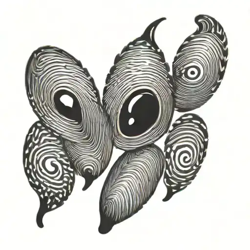 thumb print tattoo design idea